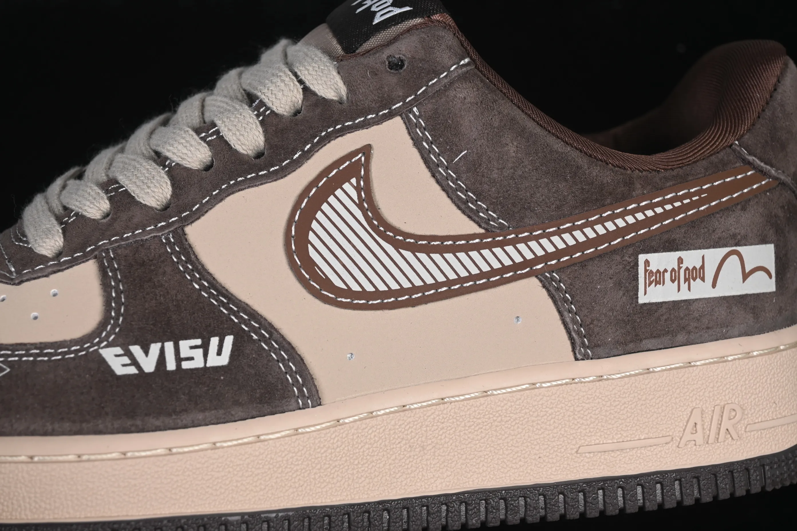 All categories Nk Air Force 1 Air Force series Nk Air Force 1 Low Air Force low-top Nike Air Force 1'07 Low Brown and light khaki Air Force 1 low-top casual sneakers KL1688-001